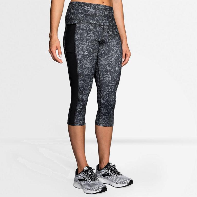 Brooks Greenlight Capri Löparbyxor Dam 548172-FDH Grå
